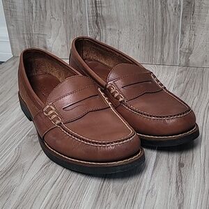 Ralph Lauren Polo Sport Brown Leather Penny Loafers Sz 10.5 D